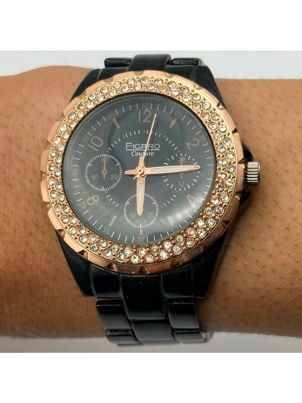 Gold & Black Figaro Men’s Watch